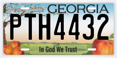 GA license plate PTH4432