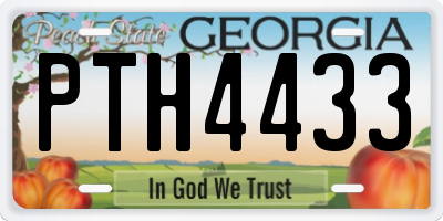 GA license plate PTH4433