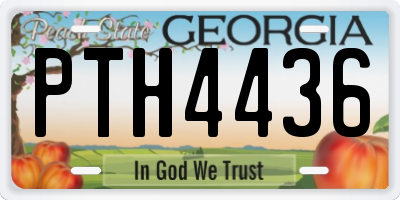 GA license plate PTH4436