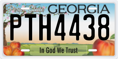 GA license plate PTH4438