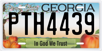 GA license plate PTH4439