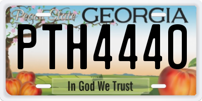 GA license plate PTH4440