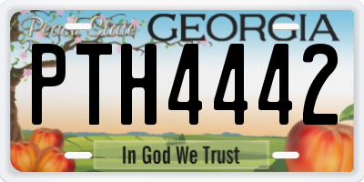 GA license plate PTH4442
