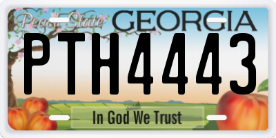 GA license plate PTH4443