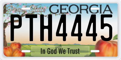 GA license plate PTH4445
