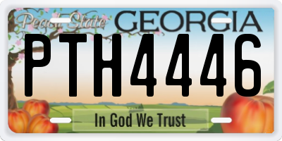 GA license plate PTH4446