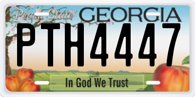 GA license plate PTH4447