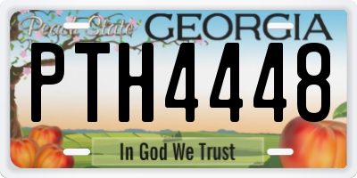 GA license plate PTH4448