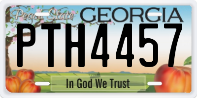 GA license plate PTH4457