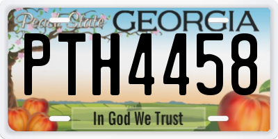 GA license plate PTH4458