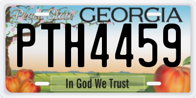 GA license plate PTH4459