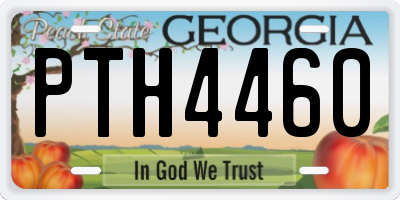 GA license plate PTH4460