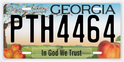 GA license plate PTH4464