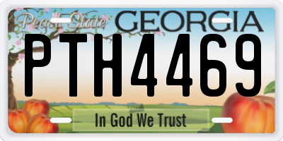 GA license plate PTH4469
