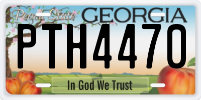 GA license plate PTH4470
