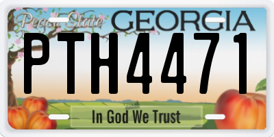 GA license plate PTH4471