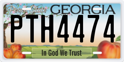 GA license plate PTH4474