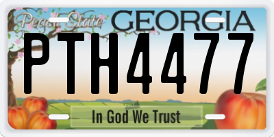 GA license plate PTH4477