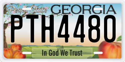 GA license plate PTH4480