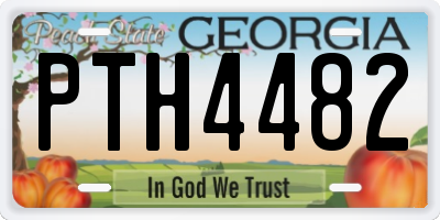 GA license plate PTH4482