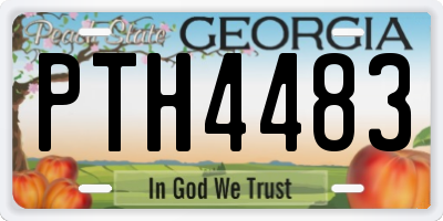 GA license plate PTH4483