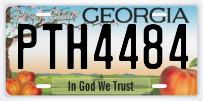GA license plate PTH4484