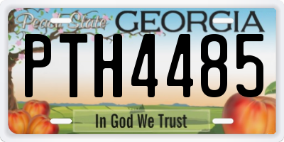 GA license plate PTH4485