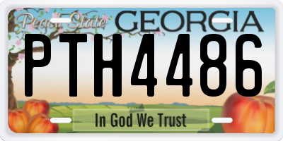 GA license plate PTH4486