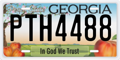 GA license plate PTH4488