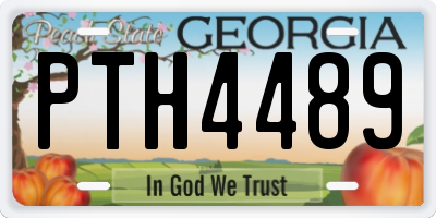 GA license plate PTH4489