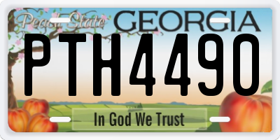 GA license plate PTH4490