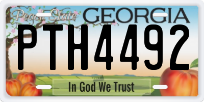 GA license plate PTH4492