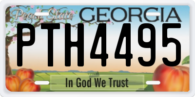 GA license plate PTH4495