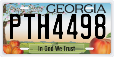 GA license plate PTH4498