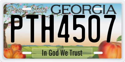 GA license plate PTH4507