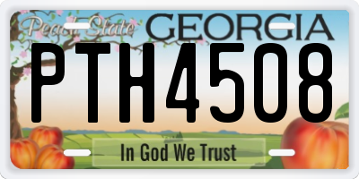 GA license plate PTH4508
