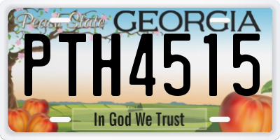 GA license plate PTH4515