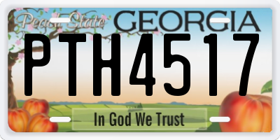 GA license plate PTH4517