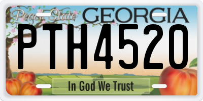 GA license plate PTH4520