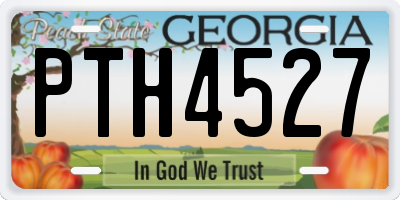 GA license plate PTH4527
