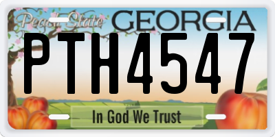 GA license plate PTH4547