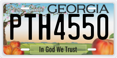 GA license plate PTH4550