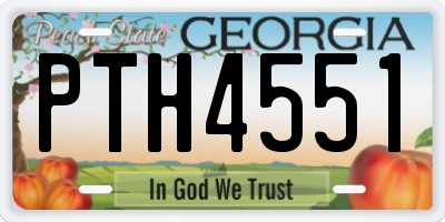 GA license plate PTH4551