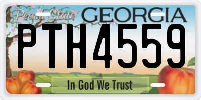 GA license plate PTH4559
