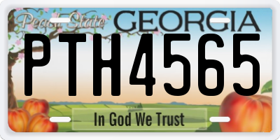 GA license plate PTH4565