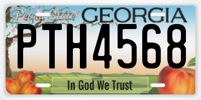 GA license plate PTH4568