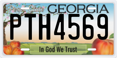 GA license plate PTH4569