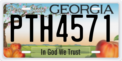 GA license plate PTH4571
