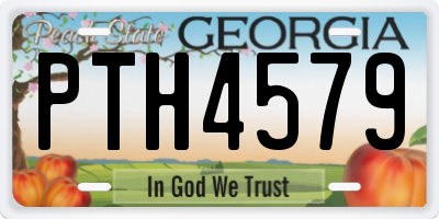 GA license plate PTH4579