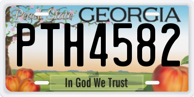 GA license plate PTH4582